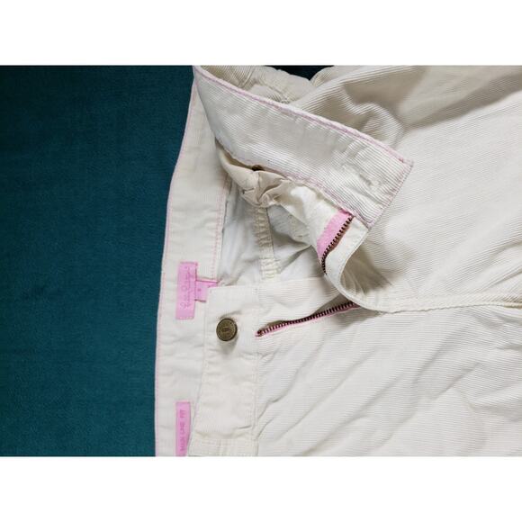 Lilly Pulitzer Jeans Size 8 Womens White Corduroy Pants Ladies Main Line Bootcut - Picture 5 of 14